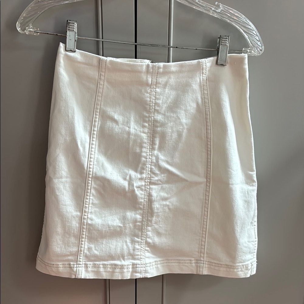 Free people white mini skirt sz 8
